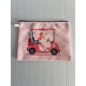 COSMETIC BAG GOLF GIRL MULTI PURPOSE QPOUCH BAG FOR GOLF CART PINK